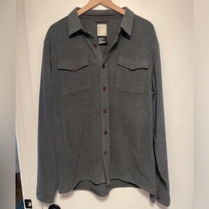 Vuori Men’s Fleece Aspen Shirt Jacket XL - Heather Grey